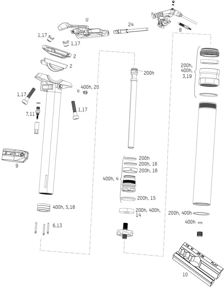 ROCKSHOX Ersatzteile Reverb Sattelstütze (B1 / 2017 - 2019) 1 ROCKSHOX Ersatzteile Reverb Sattelstütze (B1 / 2017 - 2019)