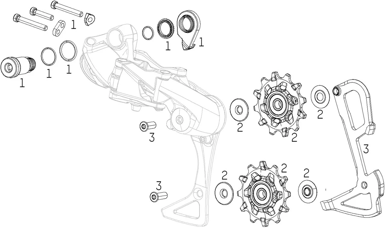 SRAM Ersatzteile GX DH 7-fach Schaltwerk (2019) 1 SRAM Ersatzteile GX DH 7-fach Schaltwerk (2019)