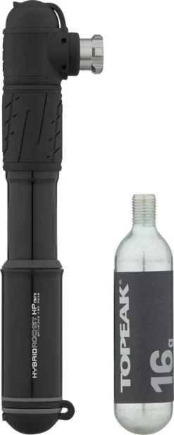 Topeak HybridRocket HP Mini Minipumpe Mit CO2-Inflator