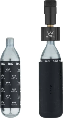 Holeshot CO2 Tyre Inflator Kit CO2-Kartuschenpumpe + 16 G Kartusche -Der Erfolg Geschaft 463270