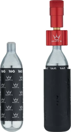 Holeshot CO2 Tyre Inflator Kit CO2-Kartuschenpumpe + 16 G Kartusche -Der Erfolg Geschaft 463276