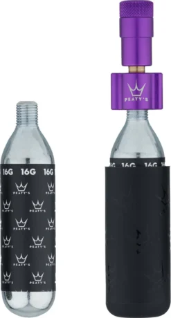 Holeshot CO2 Tyre Inflator Kit CO2-Kartuschenpumpe + 16 G Kartusche -Der Erfolg Geschaft 463282